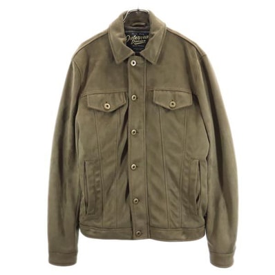 ZARA MAN ザラマン エコスエード ジャケット M カーキ フェイク 裏キルティング