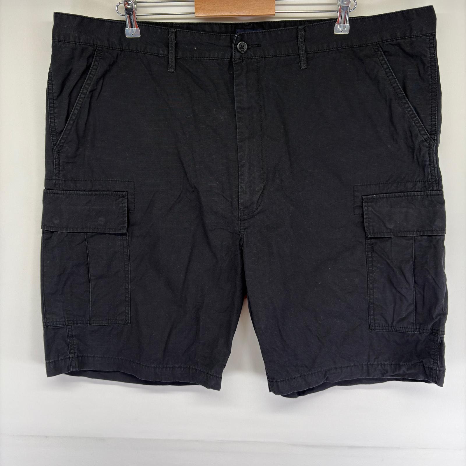 古着 リーバイス Levi's パンツ カーゴ ワンポイントロゴ ショートパンツ リップストップ リップストップ w44  ブラック系 メンズ