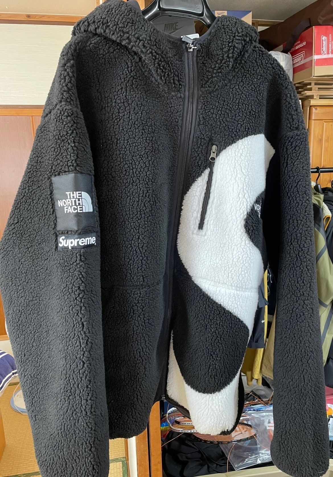 Supreme x The North Face S Logo Hooded Fleece Jacket "Black"