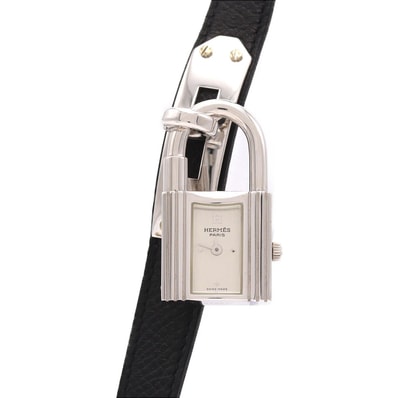 【ノーメンテナンス還元価格】エルメス ケリー KE1.250 シルバー クォーツ