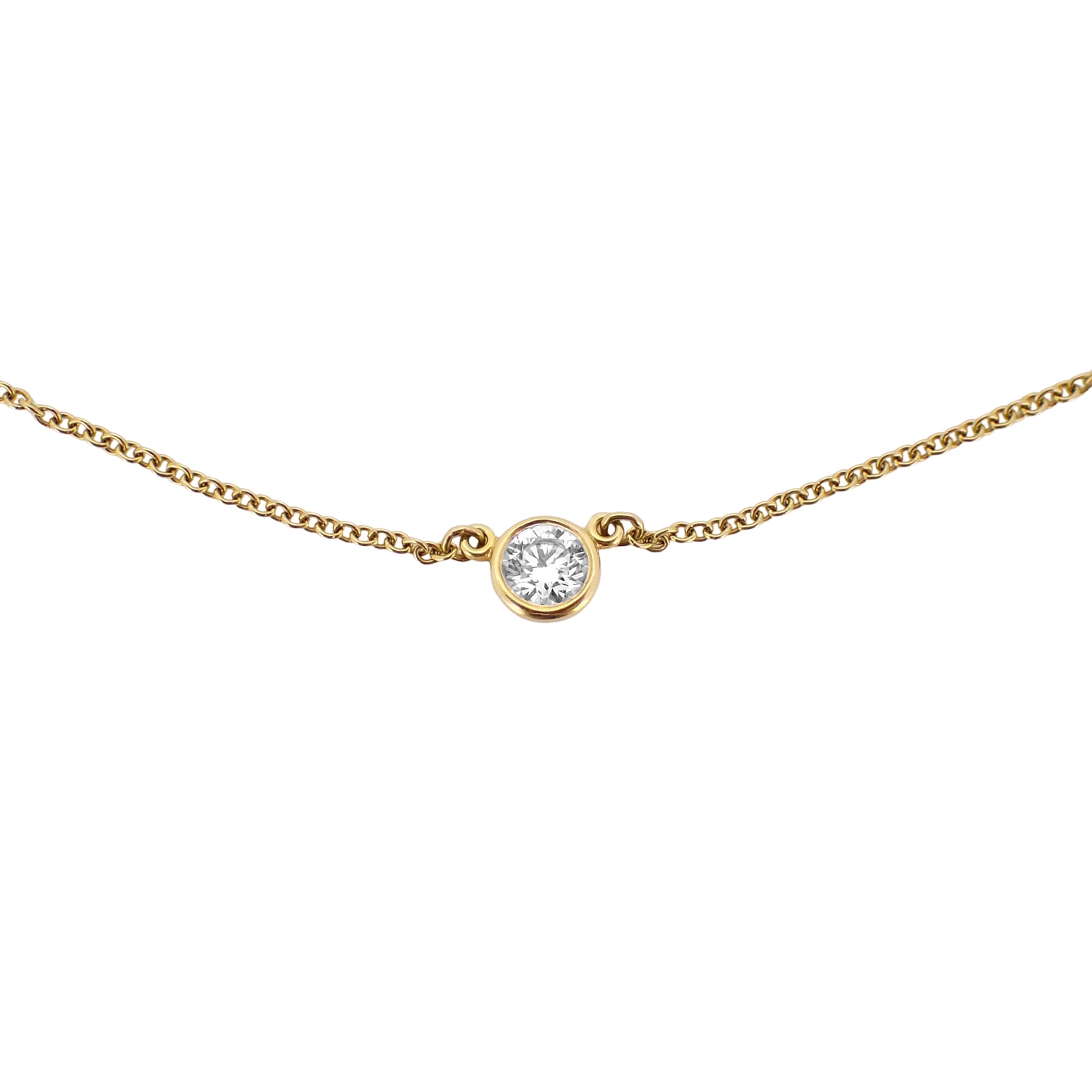TIFFANY&Co. ティファニー  バイザヤード K18YG 1Pダイヤ  60017937  ゴールド  レディース ネックレス
