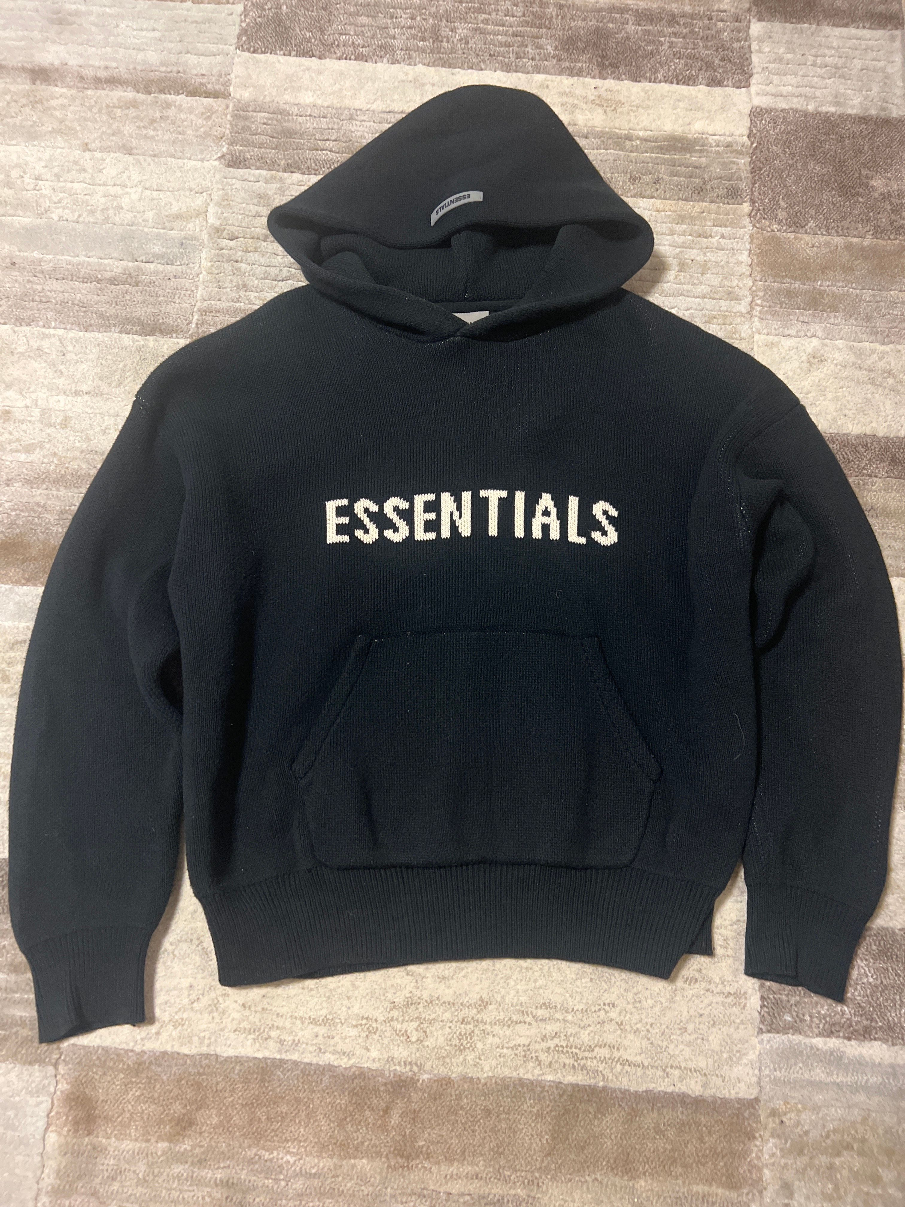 FEAR OF GOD ESSENTIALS Knit Hoodie "Black"