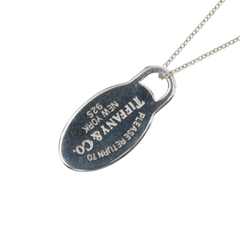 ティファニー リターン トゥ ティファニー オーバルタグ ネックレス SV925 シルバー レディース TIFFANY&Co. 【中古】
