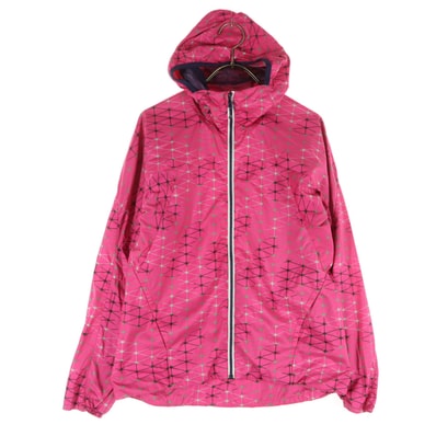 adidas アディダス 幾何学模様 長袖 ウインドブレーカー M ピンク