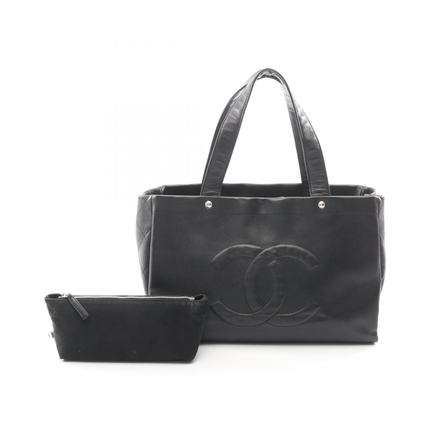 シャネル CHANEL マトラッセ デカココマーク トートバッグ バッグ キャビアスキン(グレインドカーフ) レディース ブラック系 【中古】