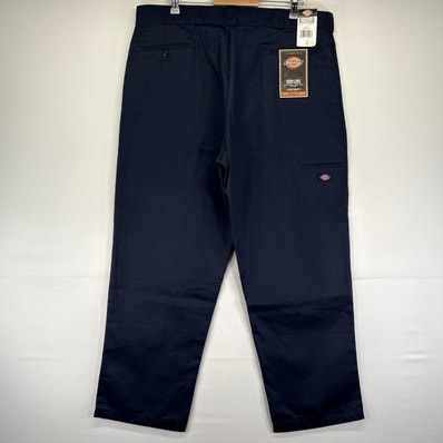 古着 デッドストック ディッキーズ Dickies パンツ ワークパンツ ダブルニー ワンポイント 大きいサイズ w44 L32 ネイビー系 メンズ