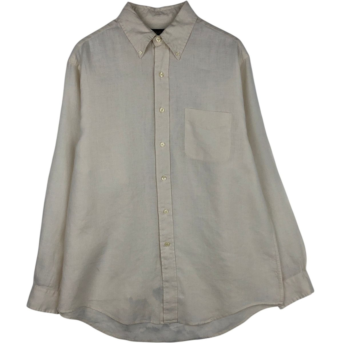 古着 ブルックスブラザーズ Brooks Brothers 長袖 リネン ボタンダウンシャツ メンズL相当/eaa633553