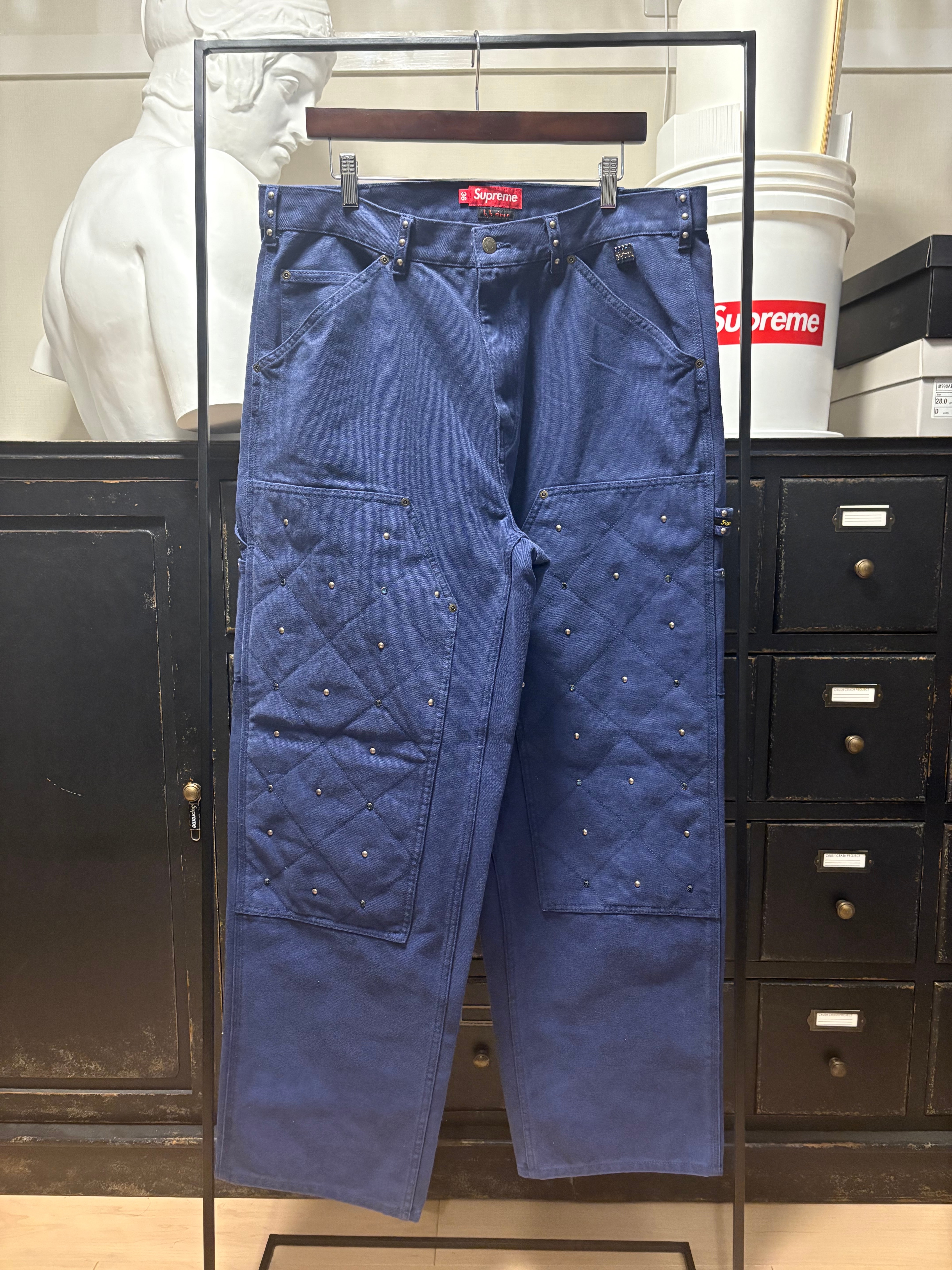 Supreme x b.b. Simon Quilted Double Knee Painter Pant "Navy"