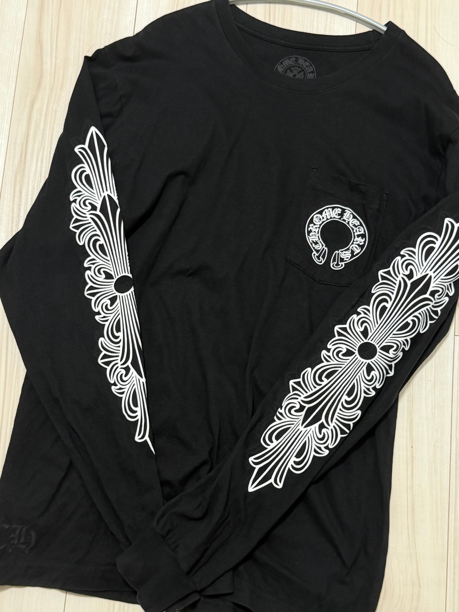 Chrome Hearts Horseshoe Floral Cross L/S T-Shirt "Black"