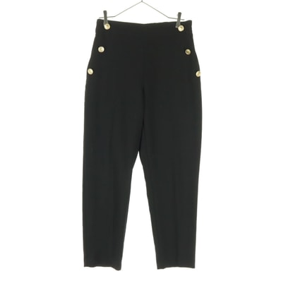 ZARA ザラ テーパードパンツ M ブラック 金ボタン