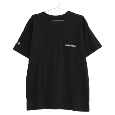 クロムハーツ ブラック Heart Eye Chart Pink Dagger Tシャツ L