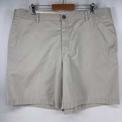 古着 エルエルビーン L.L.Bean ショートパンツ ジップフライ アイボリー チノパン ハーフパンツ 大きいサイズ w40 グレー系 メンズ