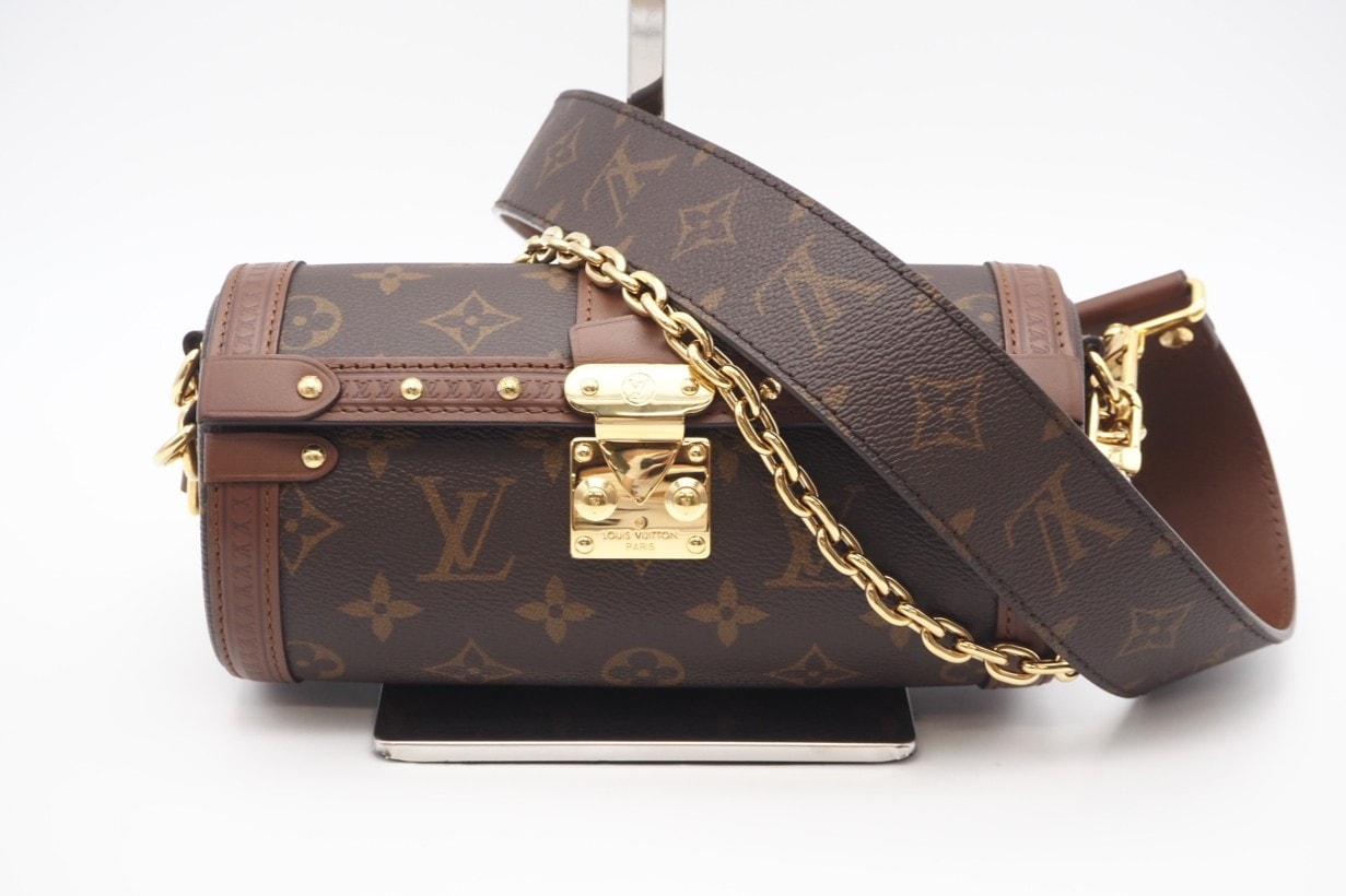 極美品 LOUIS VUITTON ルイ・ヴィトン モノグラム パピヨントランク M57835 2wayショルダーバッグ ブラウン コーティングキャンバス レディース