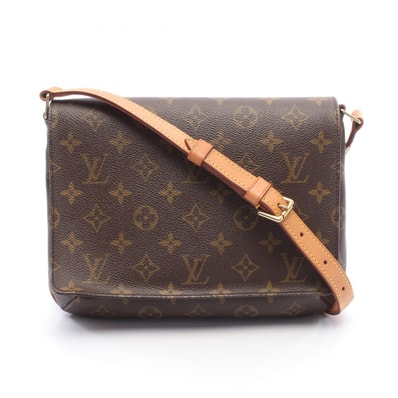 ルイ・ヴィトン LOUIS VUITTON ミュゼットタンゴ ショートストラップ ショルダーバッグ バッグ PVCコーティングキャンバス レザー モノグラム レディース ブラウン系 M51257 【中古】