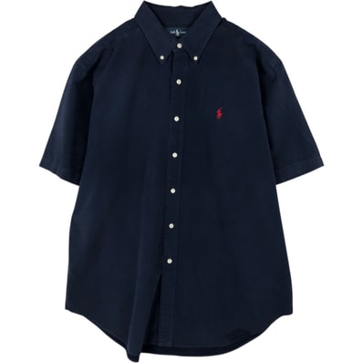 古着 ラルフローレン Ralph Lauren CLASSIC FIT クラシックフィット 半袖 ボタンダウンシャツ メンズXL相当/eaa674190