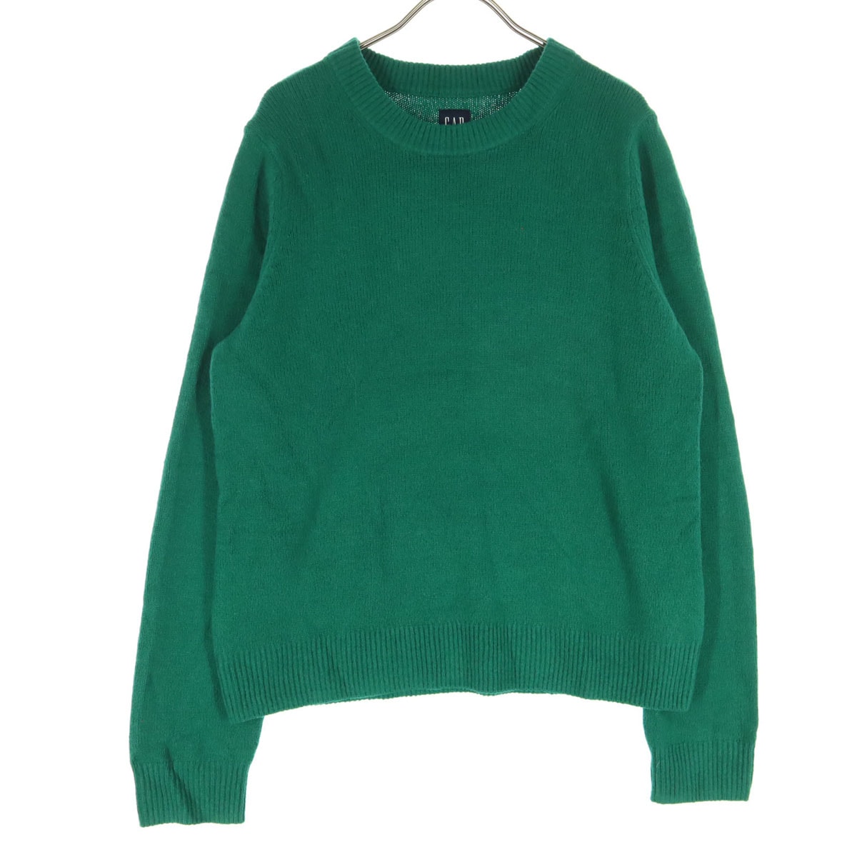 美品 GAP ギャップ 長袖 クルーネック ニット M グリーン
