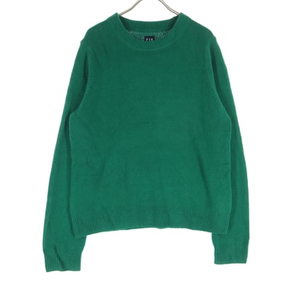 美品 GAP ギャップ 長袖 クルーネック ニット M グリーン