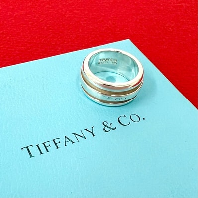 TIFFANY&Co. ティファニー グルーブド ダブルライン リング シルバー925 リング・指輪 8号 シルバー
43858
