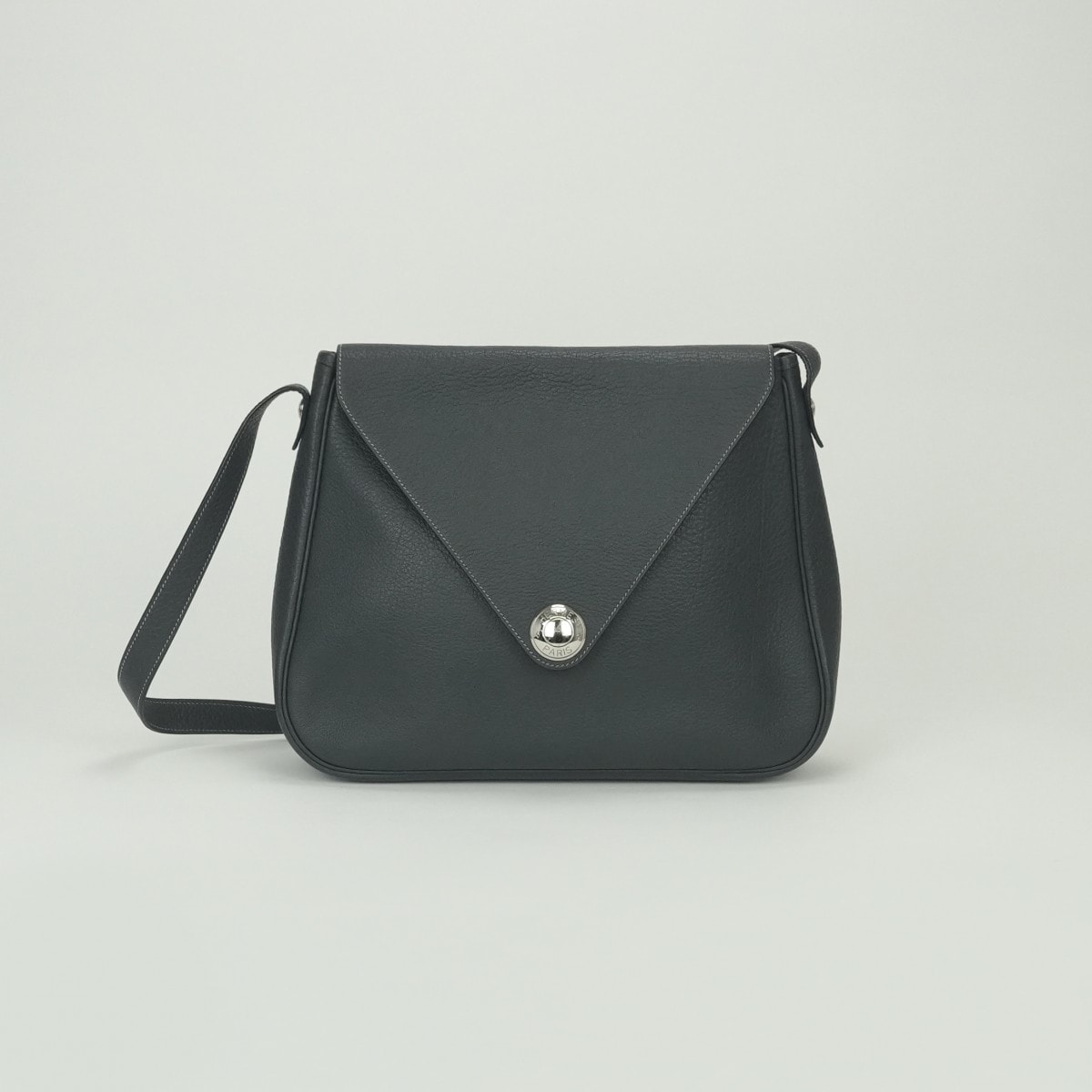 エルメス HERMES クリスティーヌ バッグ ショルダーバッグ ブッフル グラファイト Graphite グレー Gray 灰色 シルバー金具