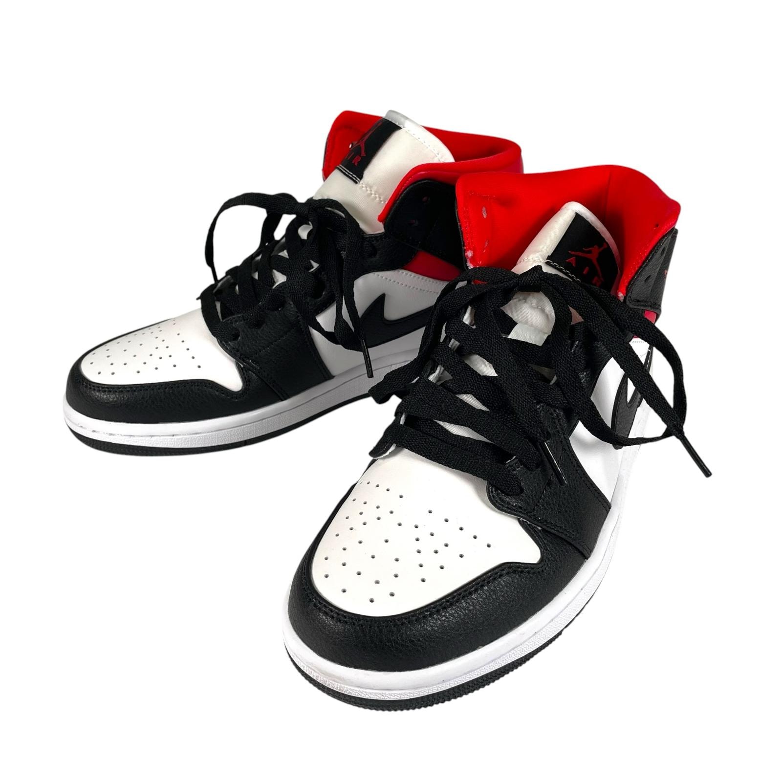未使用品 NIKE ナイキ エアジョーダン1ミッド BQ6472-061-255-A スニーカー レザー/ラバー ブラック ユニセックス 25.5 40.5 7.5【古着】【中古】