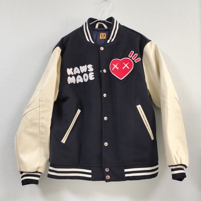 HUMAN MADE x KAWS VARSITY JACKET "Navy"