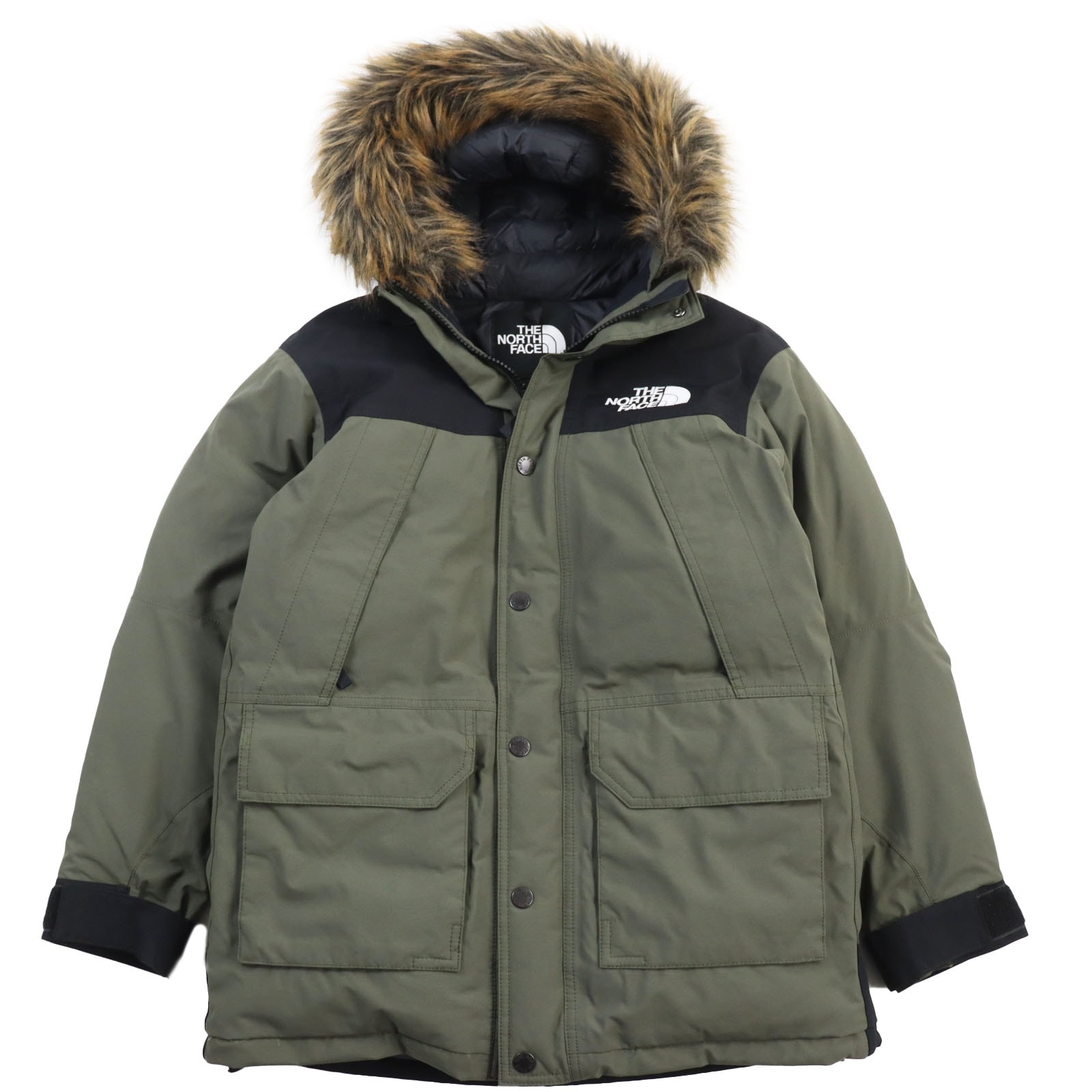 美品 ザ・ノースフェイス
 ダウンジャケット Mountain Down Coat マウンテンダウンコート カーキ メンズ XS ND919935
