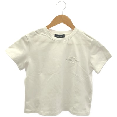 コーチ 【×Martin Kim】ホワイト ワックスド クロップド Tシャツ M