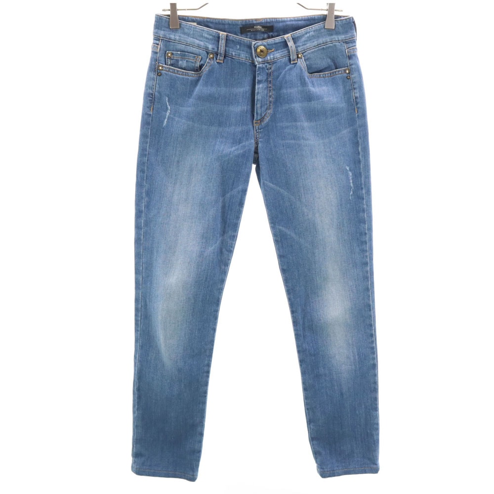 MAX MARA Weekend マックスマーラウィークエンド スリムデニムパンツ 36 ウォッシュブルー ジーンズ