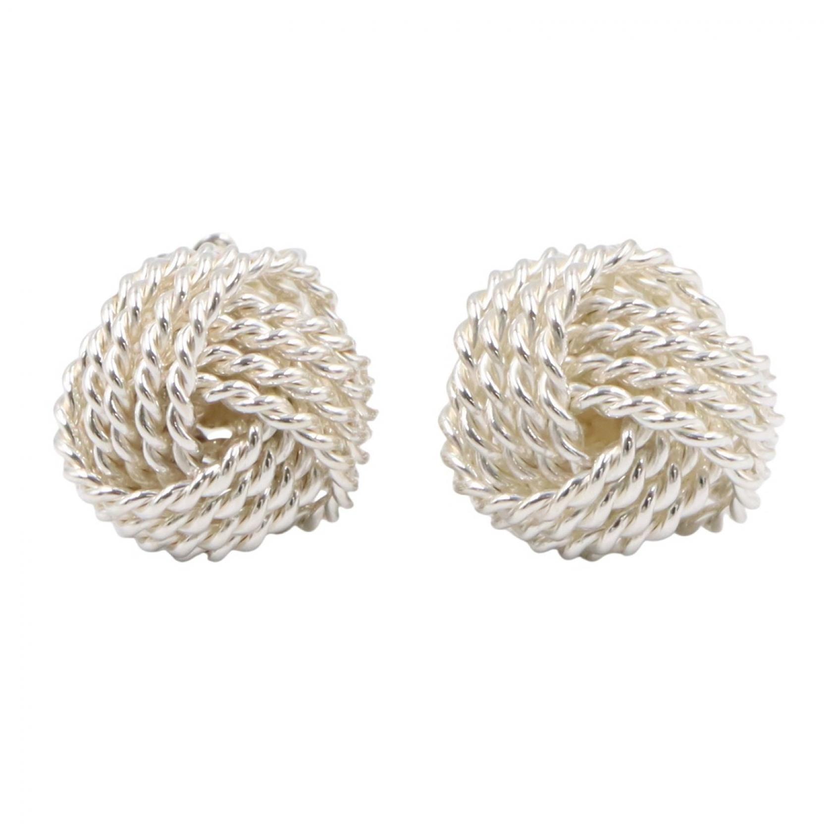 ティファニー TIFFANY&CO サマセット ツイスト ノット メッシュ ピアス ピアス ジュエリー シルバー925 レディース シルバー系 【中古】