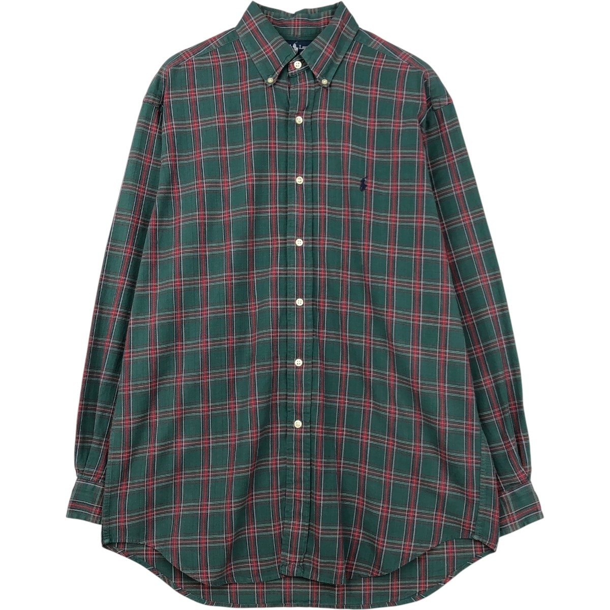 古着 ラルフローレン Ralph Lauren BLAKE 長袖 ボタンダウンチェックシャツ メンズM相当/eaa678023