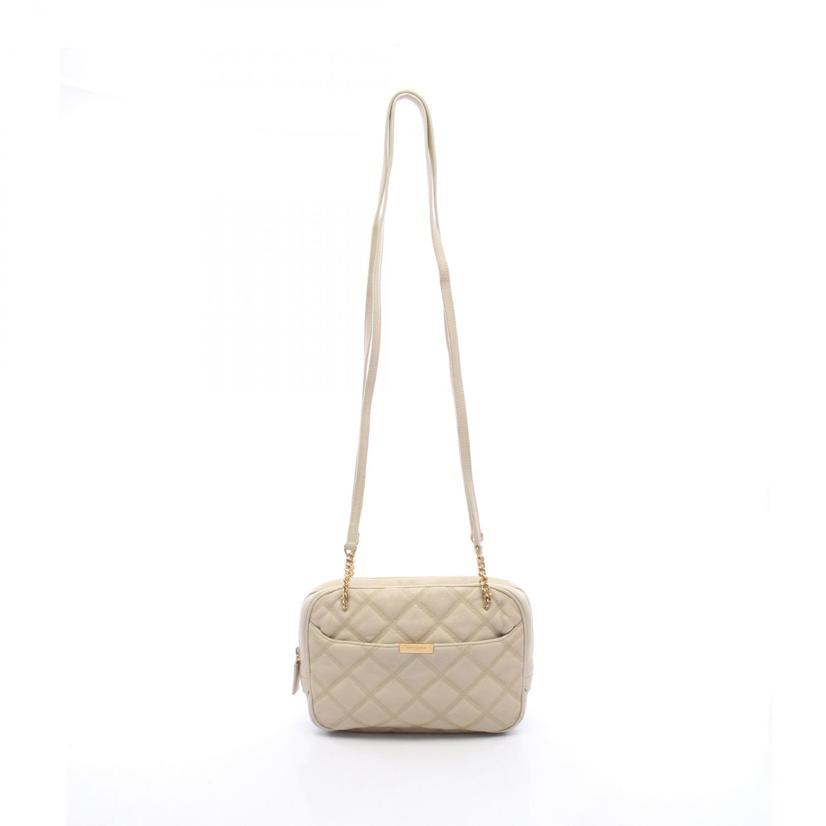 サンローランパリ SAINT LAURENT PARIS ショルダーバッグ バッグ レザー レディース アイボリー系 【中古】