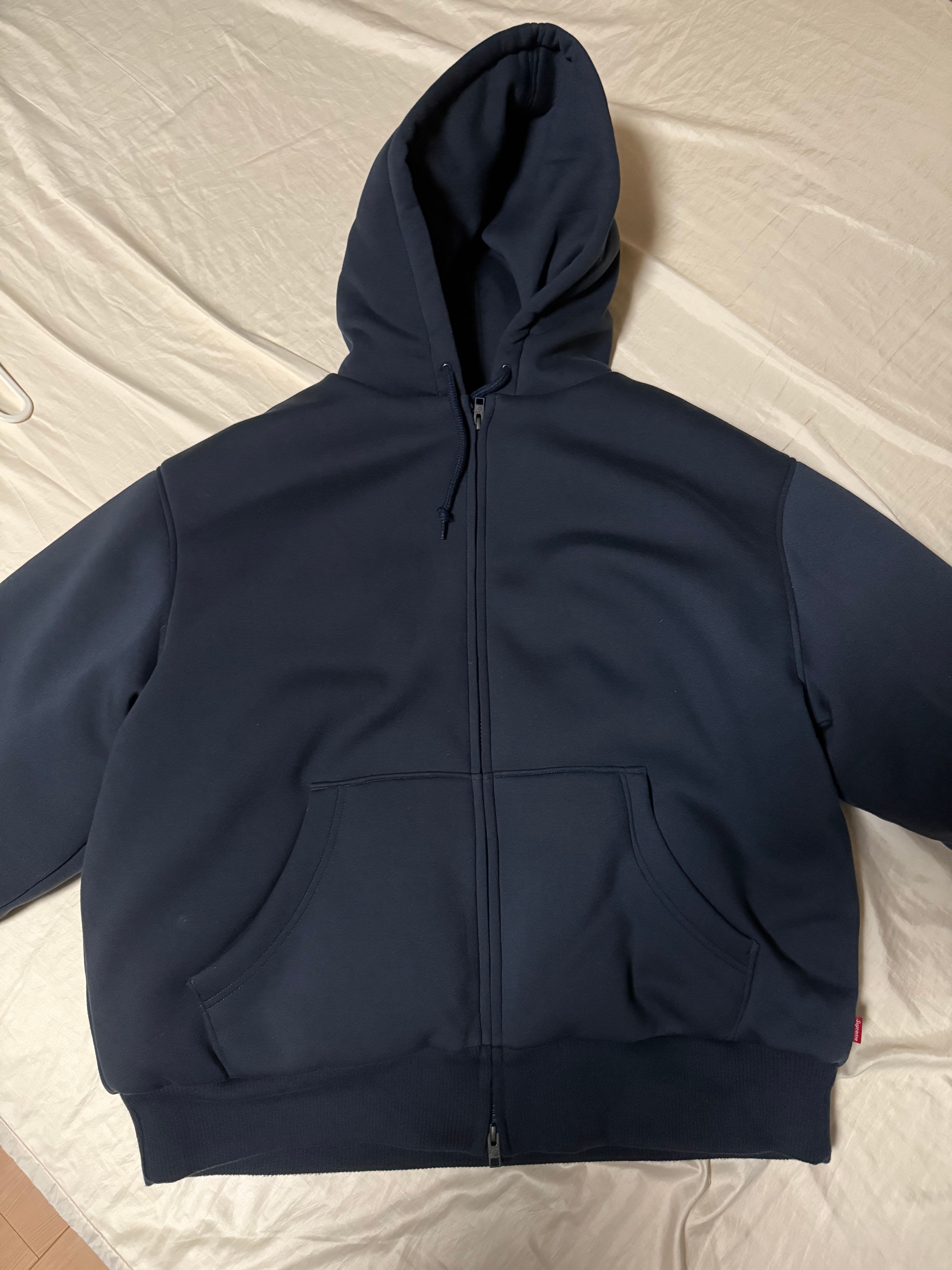 Supreme x The North Face Down Filled Zip Up Hooded Sweatshirt "Navy" NY52400I
