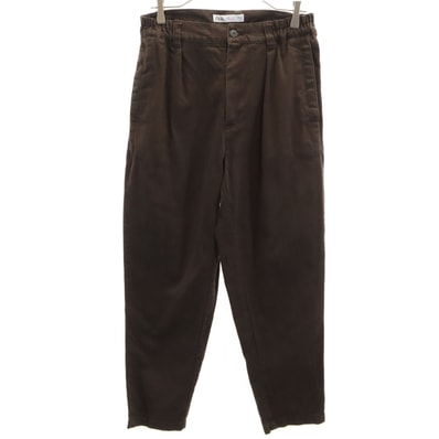 ZARA ザラ テーパードパンツ 38 ブラウン