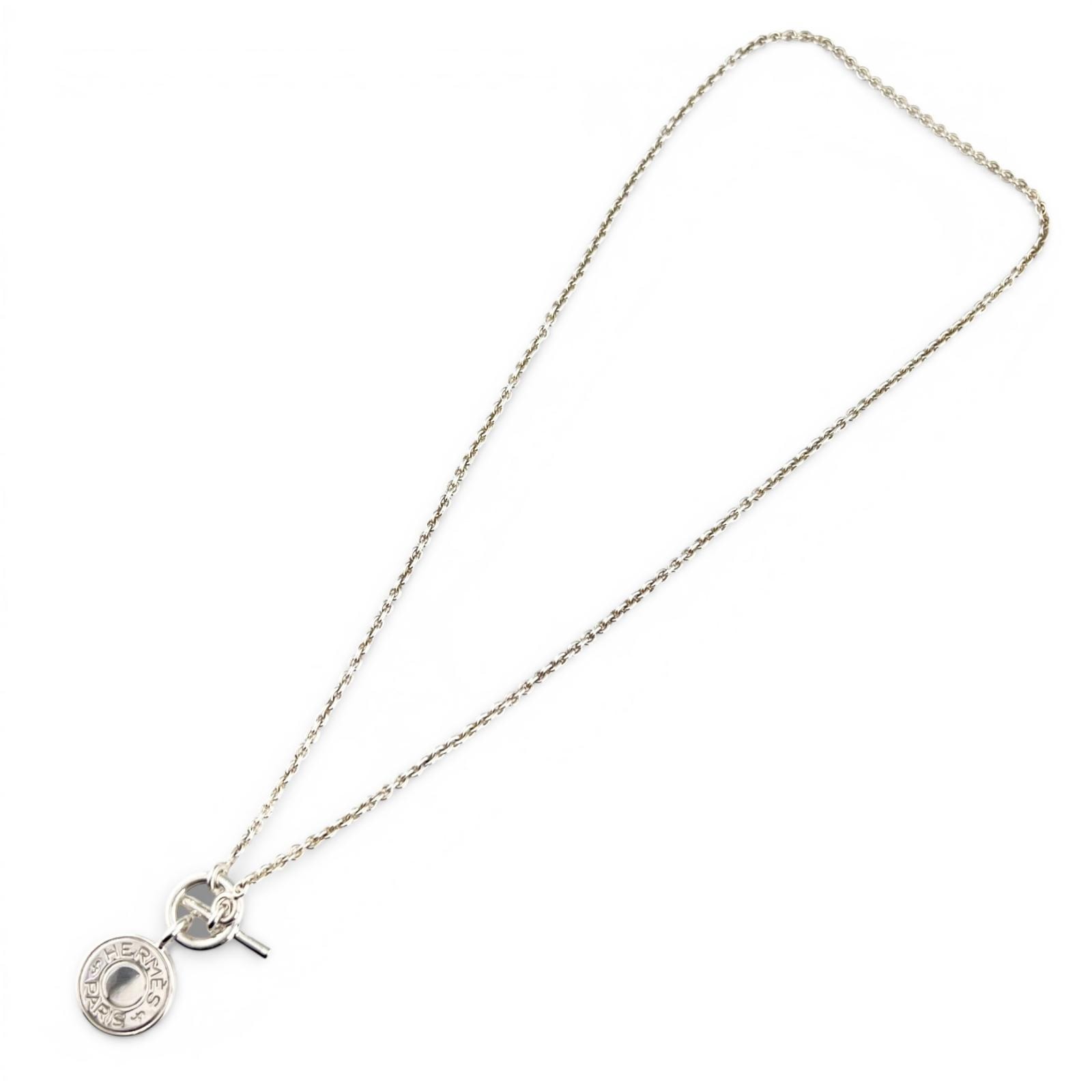 美品 エルメス ネックレス アミュレット セリエ シルバー レディース