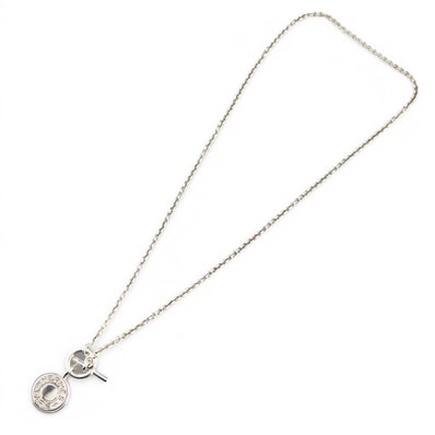 美品 エルメス ネックレス アミュレット セリエ シルバー レディース