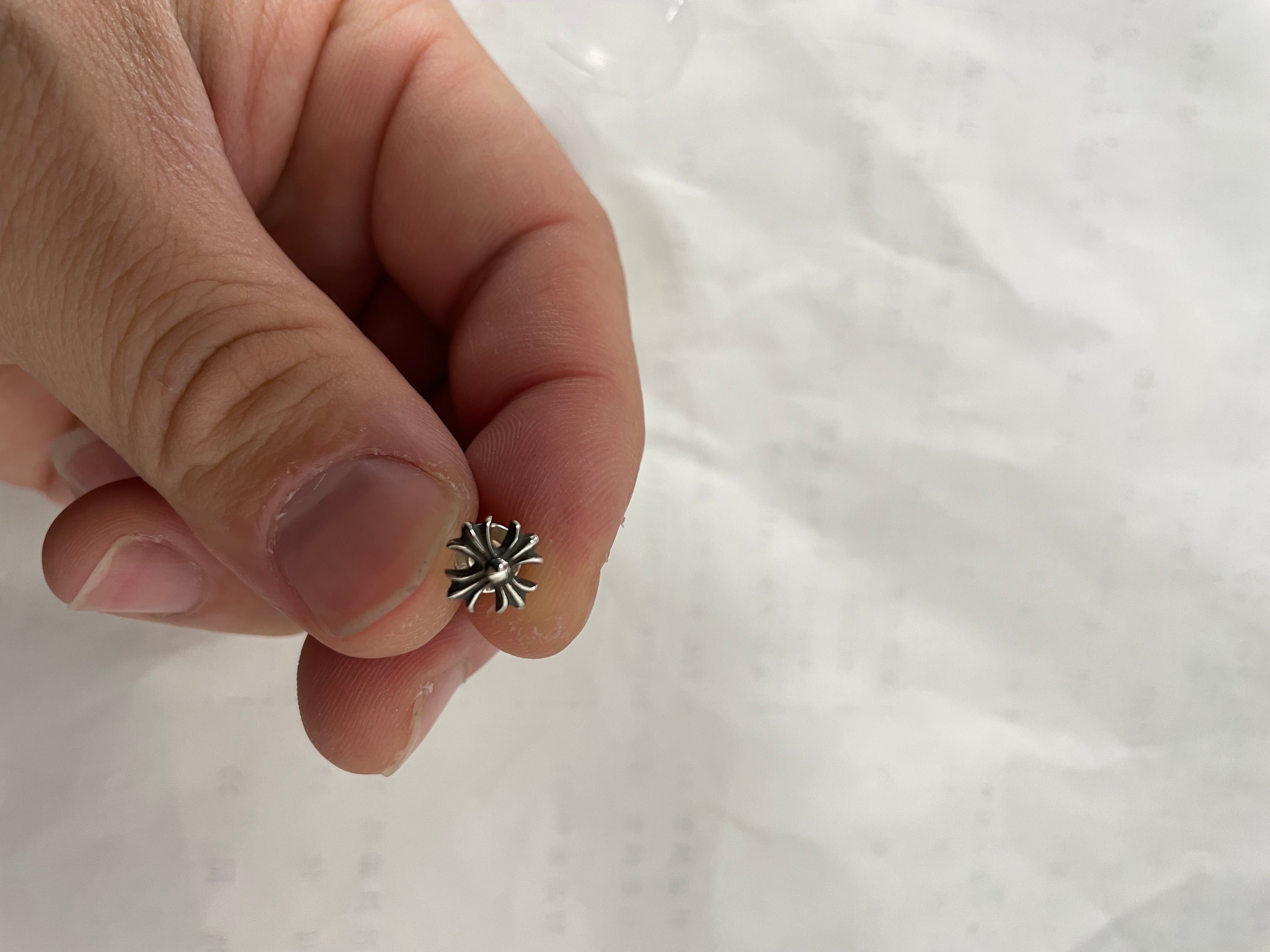 Chrome Hearts CH Plus Stud Earrings "Silver"