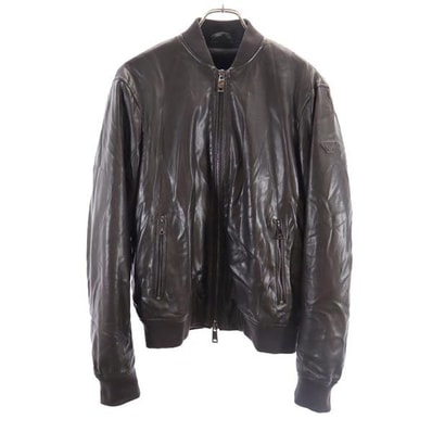 ARMANI JEANS アルマーニジーンズ 裏フェイクファー ジップジャケット 48 ブラック系 ロゴ