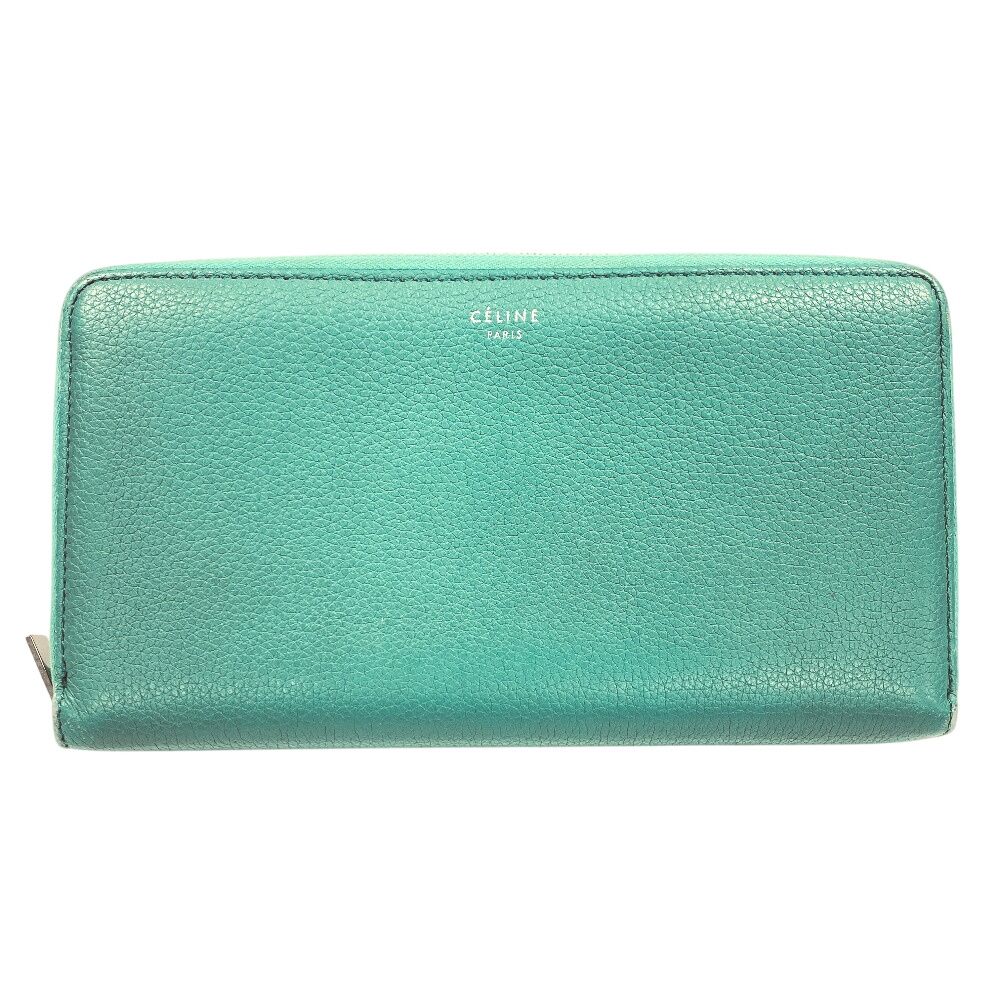 セリーヌ CELINE 長財布 レザー グリーン系