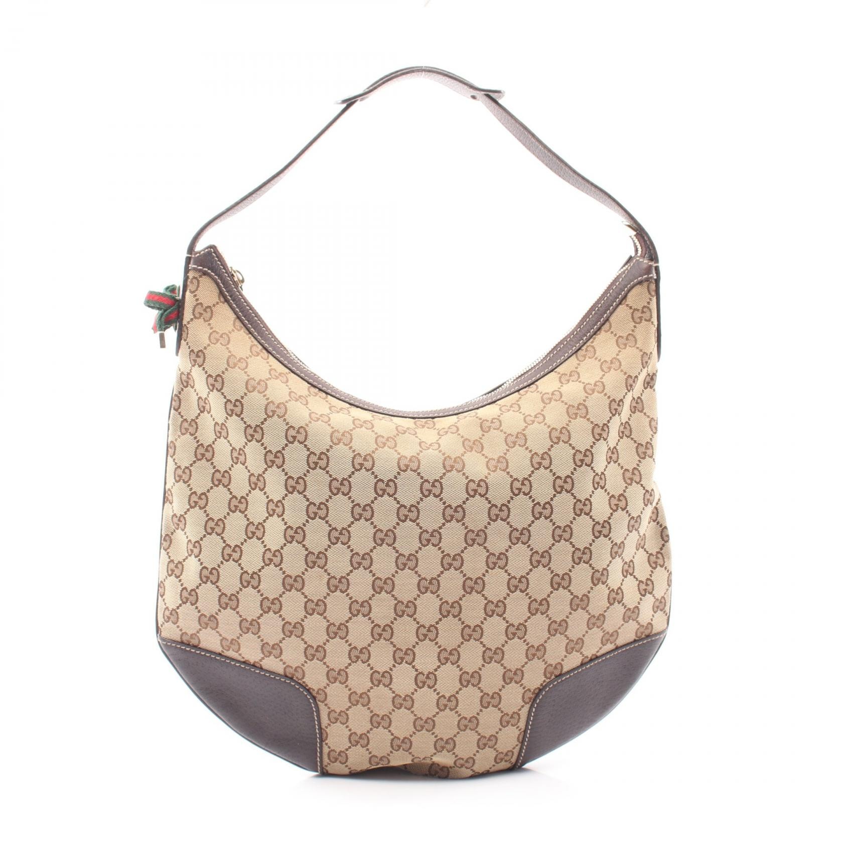 グッチ GUCCI プリンシー GGキャンバス ショルダーバッグ バッグ キャンバス レザー レディース ベージュ系 / ブラウン系 162882 【中古】