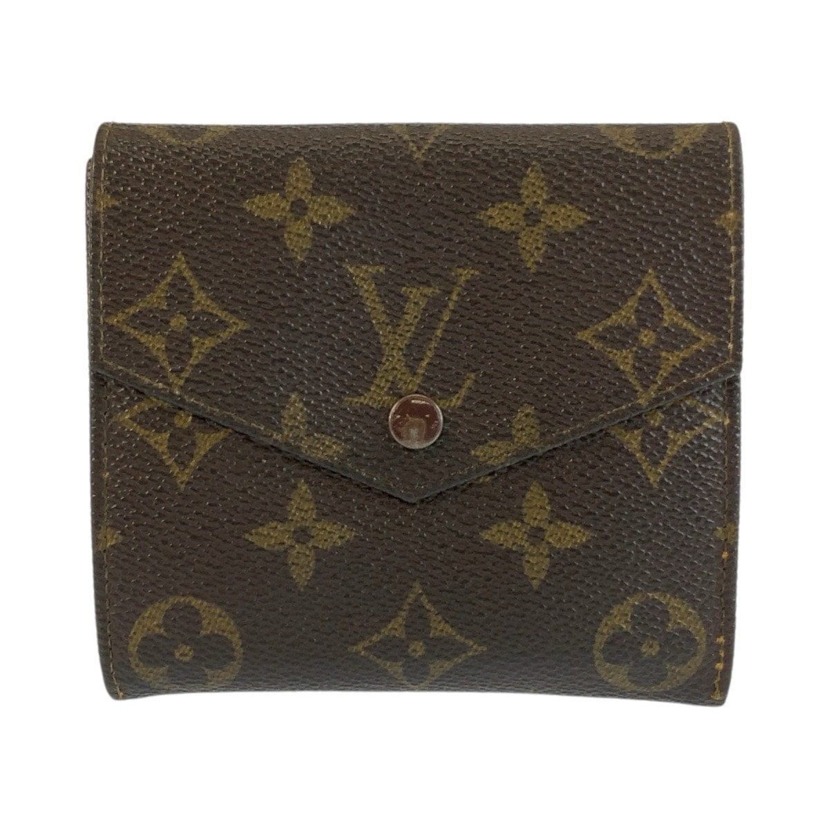 LOUIS VUITTON ルイヴィトン ヴィンテージ モノグラム ポルトモネ ビエ カルトクレディ ブラウン PVC 折り財布 コンパクトウォレット 603524 【中古】