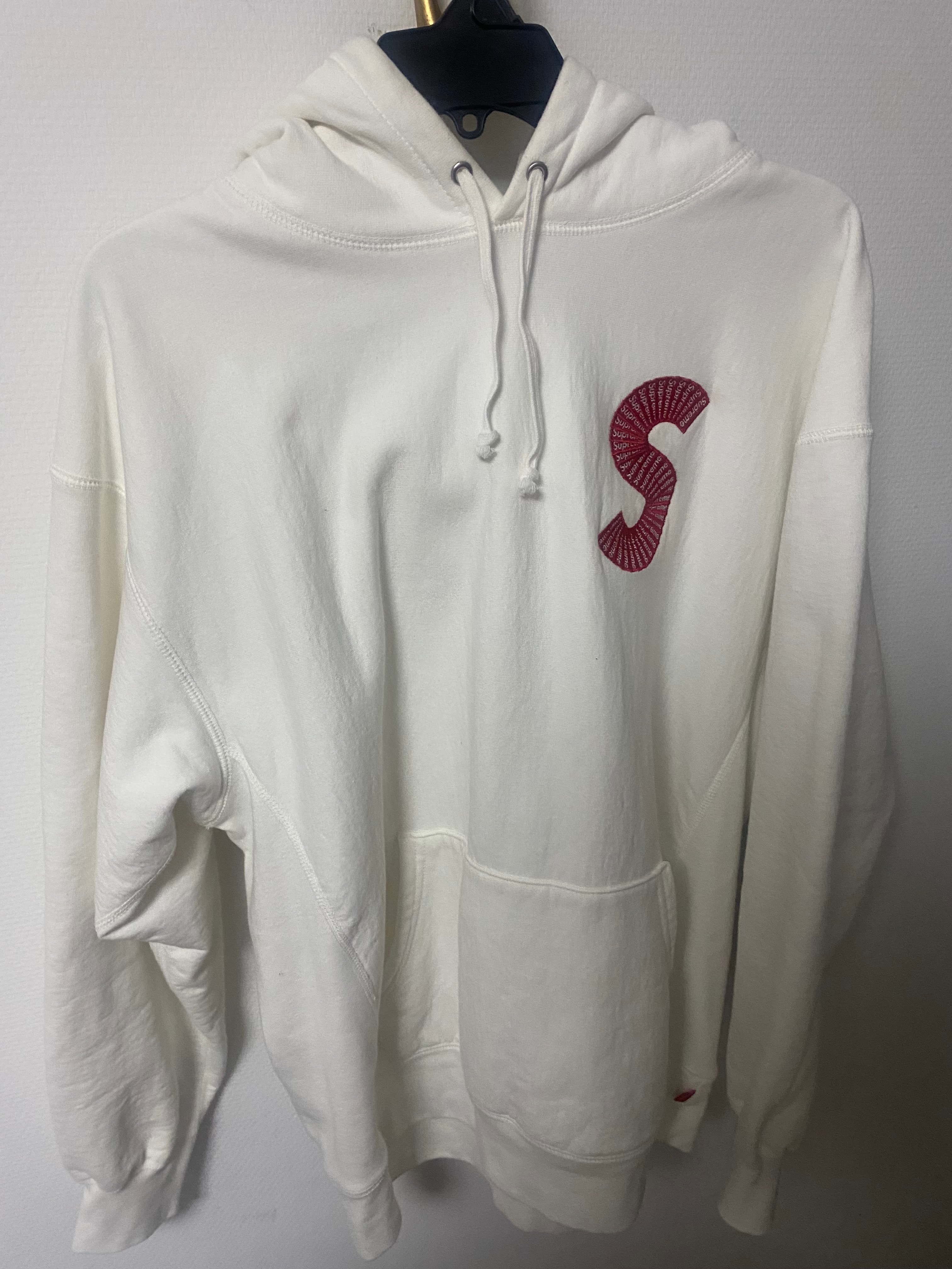 シュプリーム エス ロゴ フーデッド スウェットシャツ "ホワイト" (20FW)