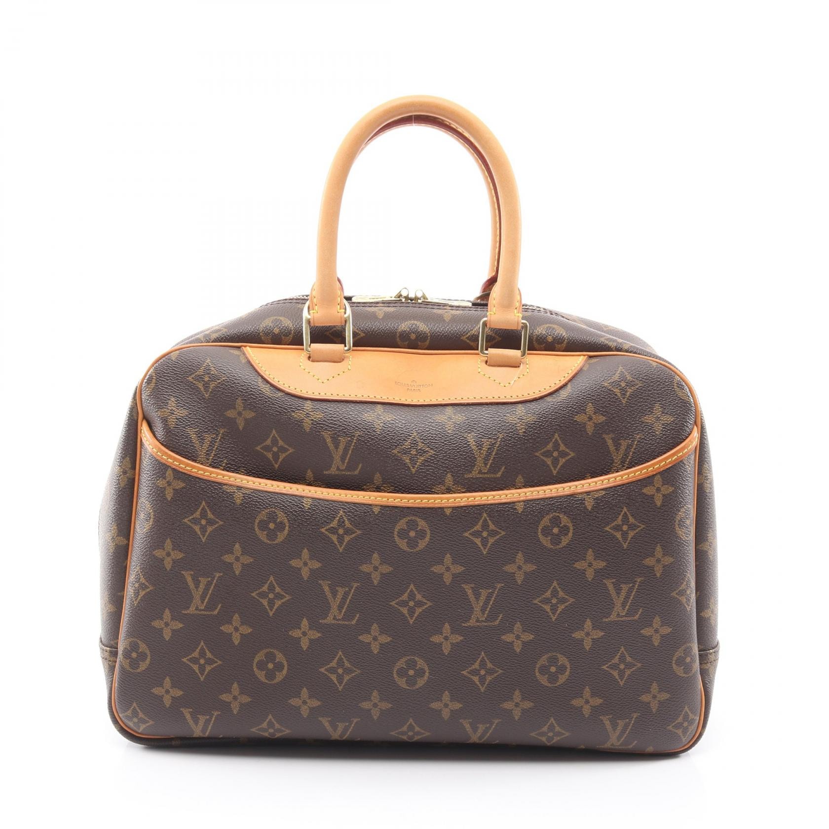 ルイ・ヴィトン LOUIS VUITTON ドーヴィル ボーリングヴァニティ ハンドバッグ バッグ PVCコーティングキャンバス レザー モノグラム レディース ブラウン系 M47270 【中古】