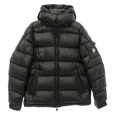 MONCLER モンクレール 24AW J20911A53600 68950 国内正規品 MAYA GIUBBOTTO マヤ ロゴワッペン ダウン ジャケット ブラック 4 ブラック系 4【中古】