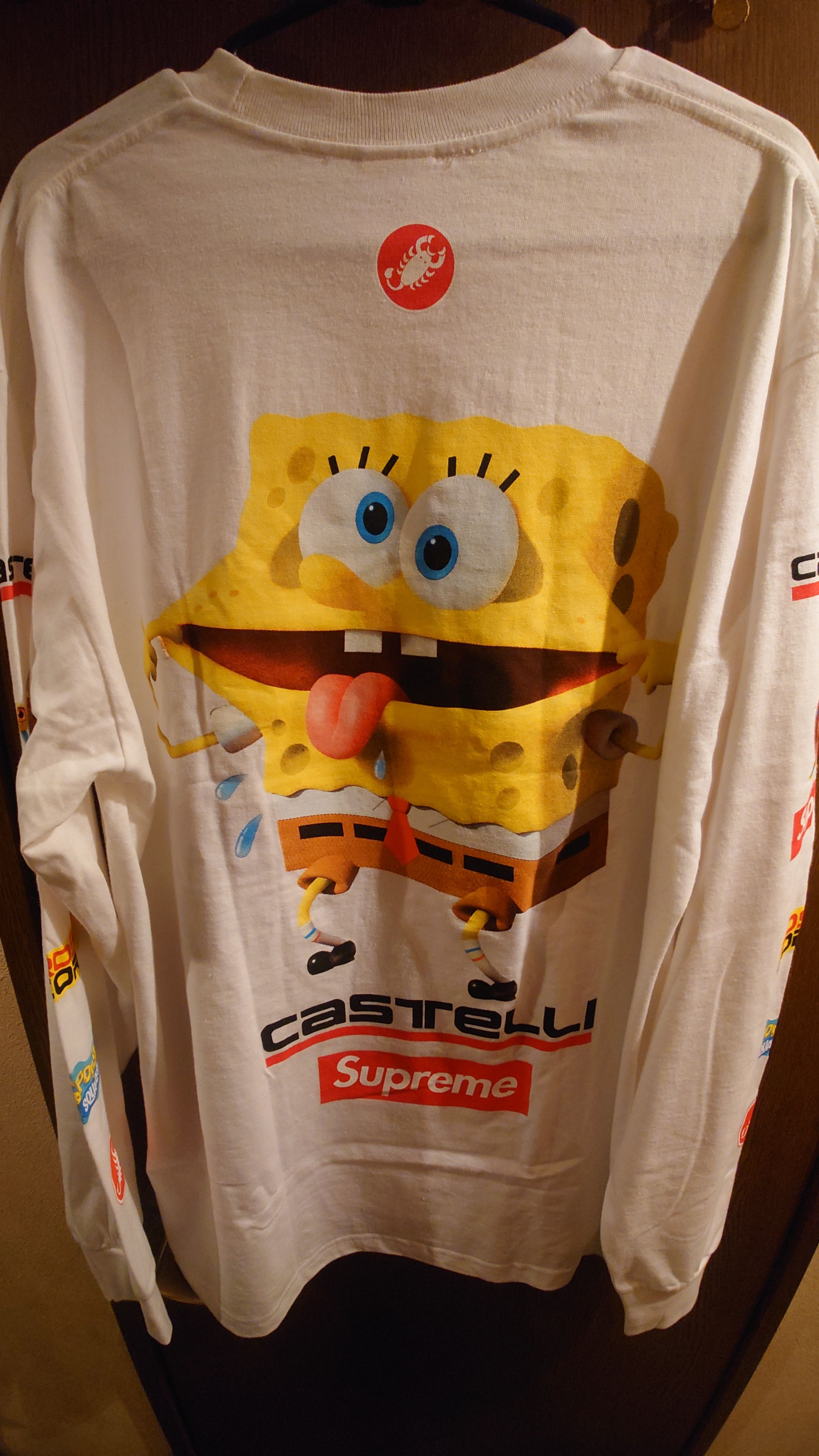 シュプリーム x スポンジボブ カステリ レーシング エルエス Tシャツ "ホワイト"