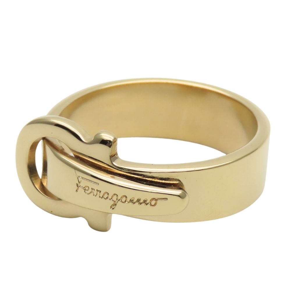 【中古】 サルヴァトーレフェラガモ スカーフリング ガンチーニ メタル ゴールド アクセサリー メッキ レディース 女性 Salvatore Ferragamo