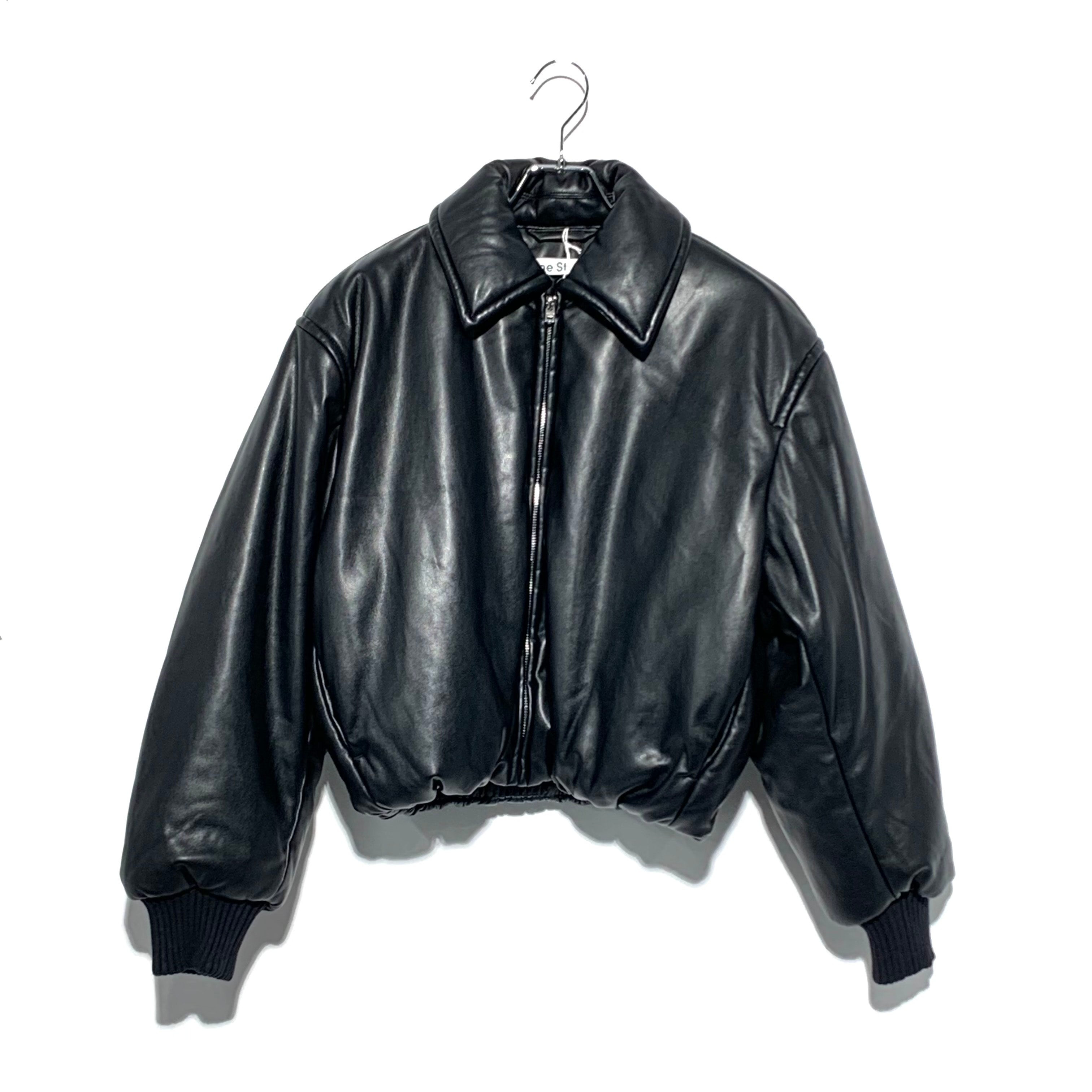 Acne Studios Faux Leather Bomber Jacket "Black"
