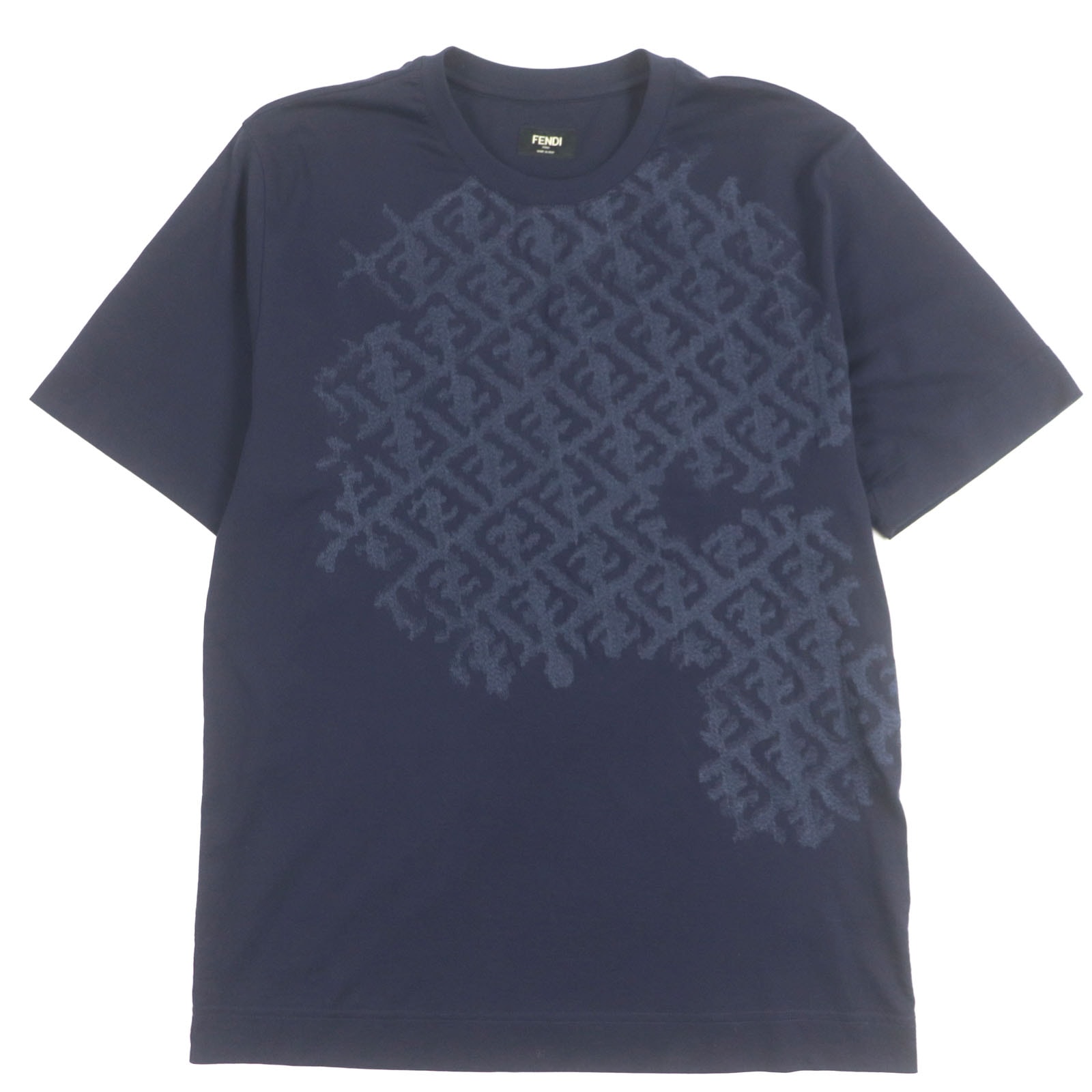 極美品 フェンディ
 半袖Tシャツ ネイビー メンズ S FY0936