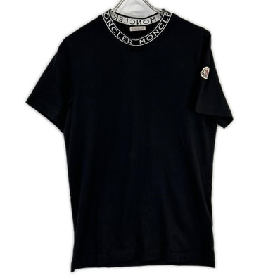 モンクレール 22年 ブラック ロゴカラー Tシャツ XS