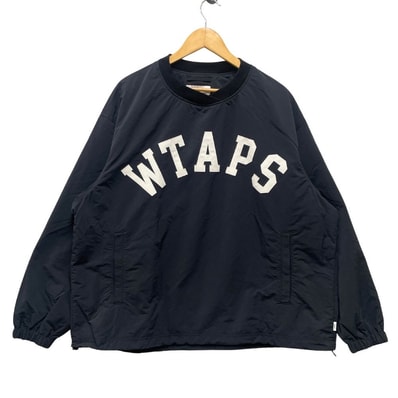 WTAPS ダブルタップス 24AW Finder / LS / Nylon Tussah ナイロン プルオーバーシャツ ブラック サイズ 4 50808