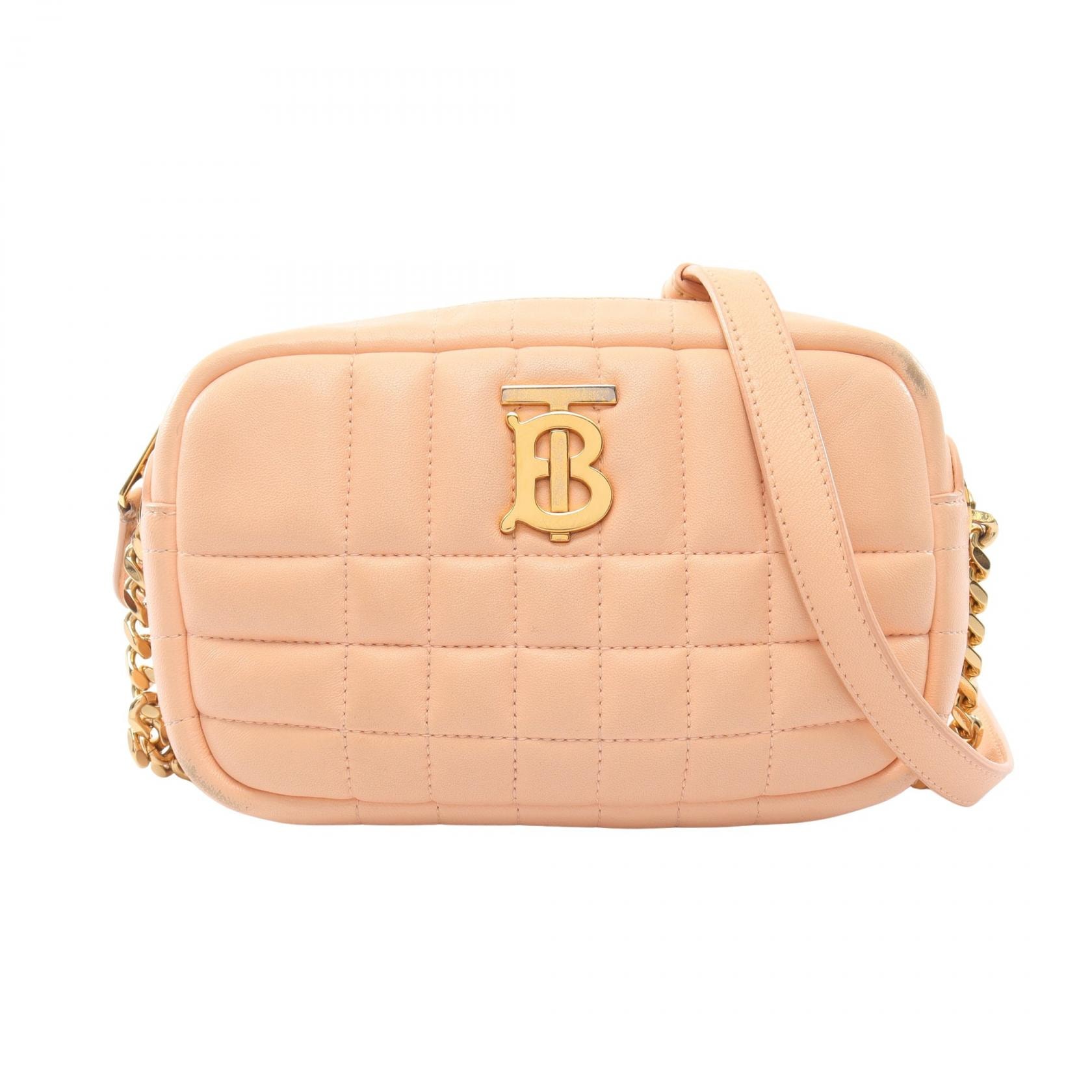バーバリー BURBERRY ローラ ショルダーバッグ バッグ レザー レディース ピンク系 【中古】